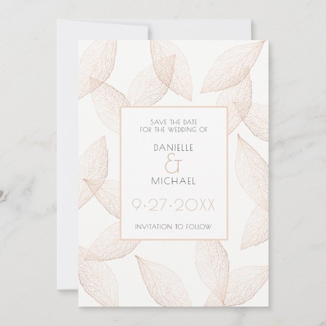 Save The Date Feuilles d'automne Enregistrer la date (Devant)