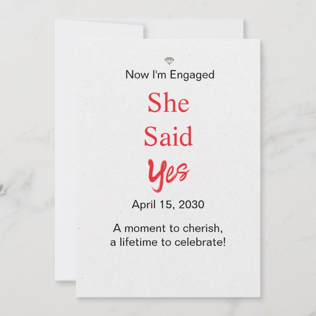 Save The Date Fiançailles Mariage (Devant)