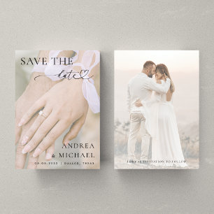 Save The Date Fiançailles personnalisé Bague photo - Mariage de