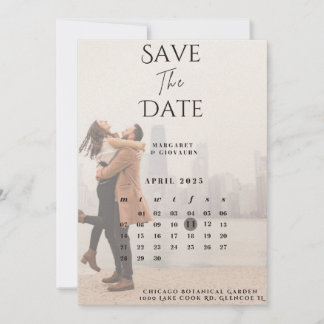 Save The Date Fiançailles Photo Inspiré Enregistrer La Date