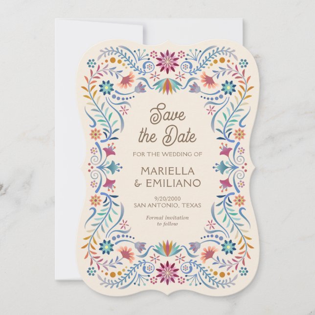 Save The Date Fiesta Boho Quinceañera Mariage Enregistrer la dat (Devant)