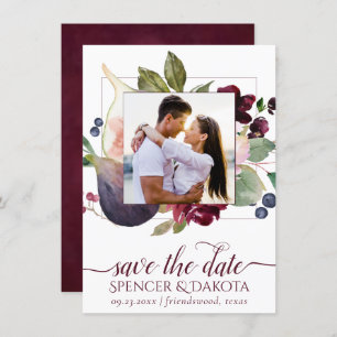 Save The Date Figues florissantes   Moody Rustic Elegant Floral 