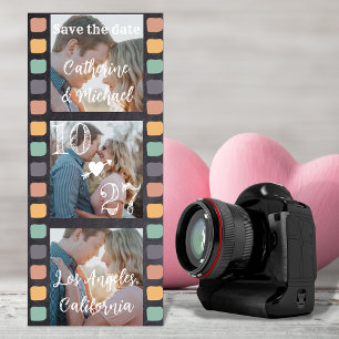 Save The Date Film Reel tendance Noir Trois Photo