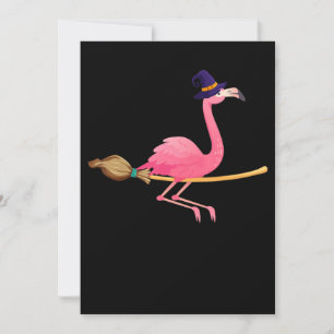 Save The Date Flamant rose Drôle Flamant rose sorcière Hallowe