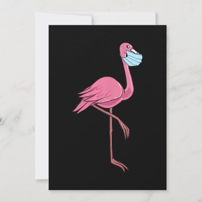 Save The Date Flamant rose | Flamant rose Femme Dans Un Masque V (Devant)