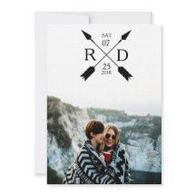 Flèche moderne | Enregistrer la date | Mariage pho