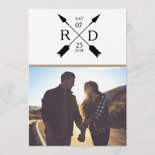 Save The Date Flèche rustique   Enregistrer la date   Mariage ph