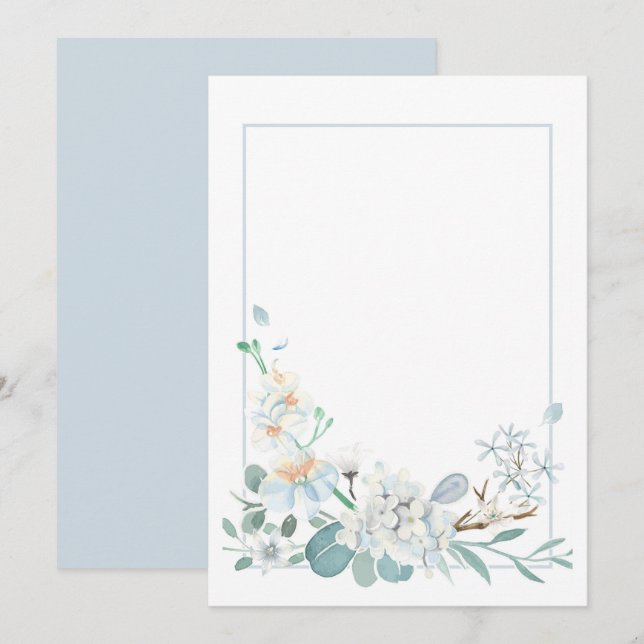 Save The Date Fleur d'anémone vierge personnalisée (Devant / Derrière)