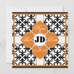 Save The Date Fleur de cœur sur annonce de date de sauvegarde en