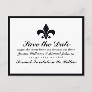 Save The Date Fleur de Lis Save la date