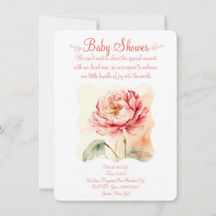 Save The Date Fleur de pivoine. Fête florale