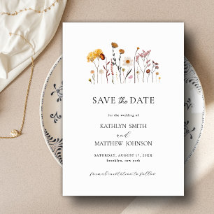 Save The Date Fleur sauvage Boho Chic moderne Whimsical Floral