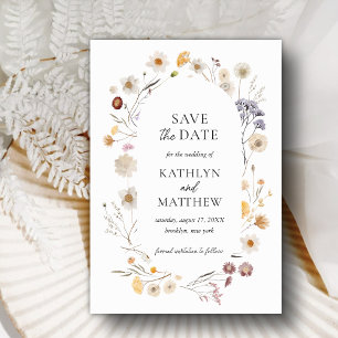 Save The Date Fleur sauvage Boho Chic moderne Whimsical Floral