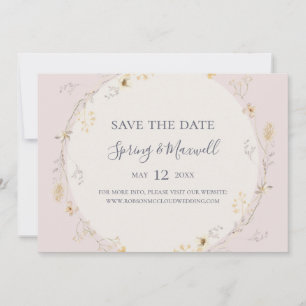 Save The Date Fleur sauvage de printemps   Flush Horizontal Enre