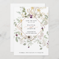 Fleur sauvage du matin | Blanc géométrique or Rose