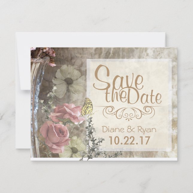 Save The Date Fleur sauvage Enregistrer la date (Devant)