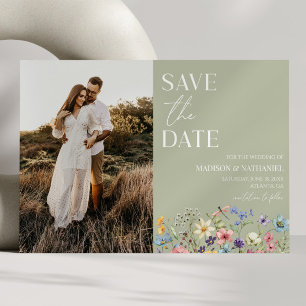 Save The Date Fleur sauvage Fleur Fleur Floral Jardin Photo Mari