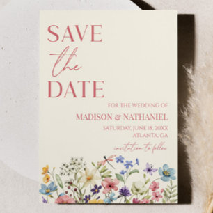 Save The Date Fleur sauvage Fleur Fleur Flore Jardin Mariage