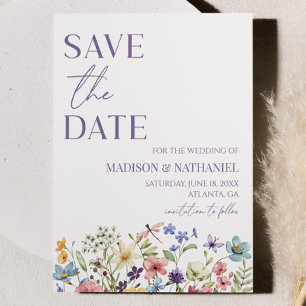 Save The Date Fleur sauvage Fleur Fleur Flore Jardin Mariage