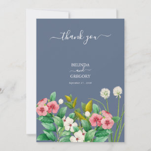 Save The Date Fleur sauvage Periwinkle Dusty Blue Mariage