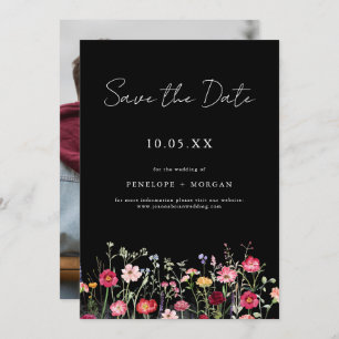 Save The Date Fleur sauvage Rustique Pays Floral Jardin Mariage