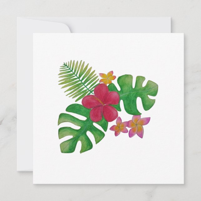 Save The Date Fleur tropicale (Devant)