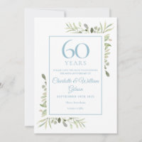 Fleurs aquarelles pour la date de sauvegarde du 60