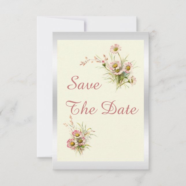 Save The Date Fleurs Chic de Printemps 90e Anniversaire  (Devant)
