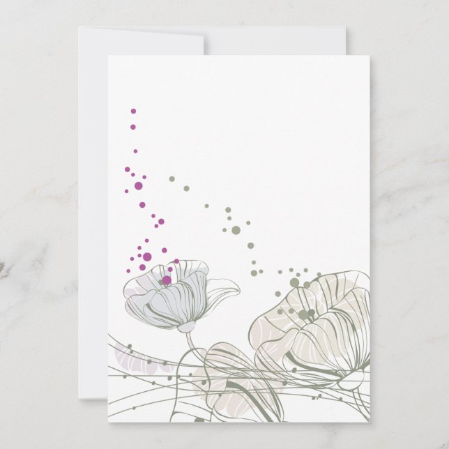 Save The Date fleurs colorées feuilles esquisse (Devant)