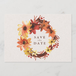 Save The Date Fleurs de /Autumn de chute épousant des économies