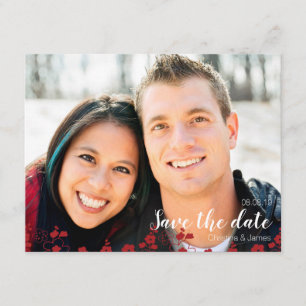 Save The Date Fleurs de cerisier rouges et blanches élégantes