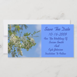 Save The Date Fleurs De Criquet Blanc Mariage Enregistrer La Dat