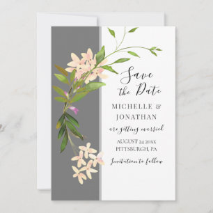 Save The Date Fleurs de Jardin Roses Blush Vert Inspiration