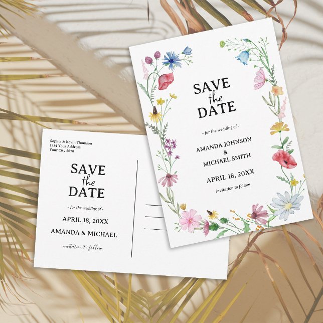 Save The Date Fleurs de mariage Wildflower  (Créateur téléchargé)