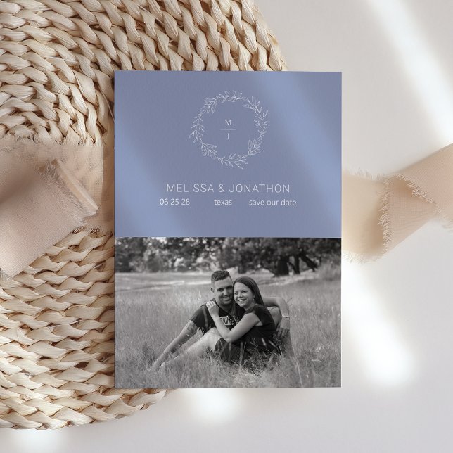 Save The Date Fleurs de Pervenche Mariée Boho Enregistrez La Dat (Créateur téléchargé)