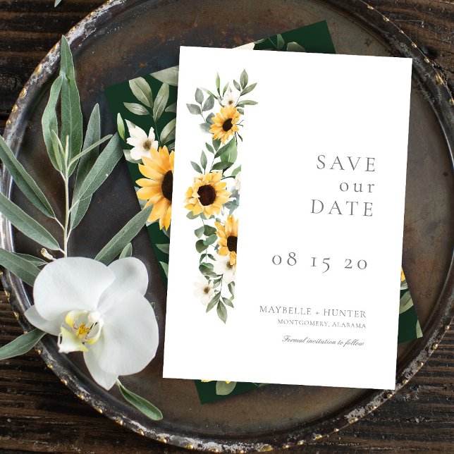 Save The Date Fleurs de soleil et Mariage Fleur sauvage (Créateur téléchargé)