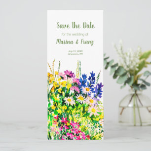 Save The Date Fleurs d'été sauvages