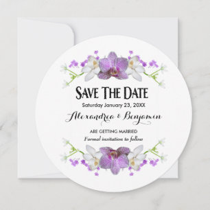 Save The Date Fleurs Lilac Botaniques Aquarelle Enregistrer La D