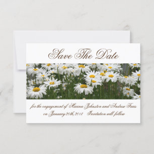 Save The Date Fleurs marguerites enregistrer l'invitation de dat