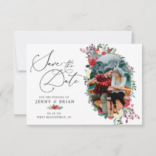 Save The Date Fleurs rustiques d'hiver   Photo Enregistrer la Da