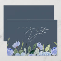 Fleurs Sauvages d'Opulence Bleu Royal Élégant pour