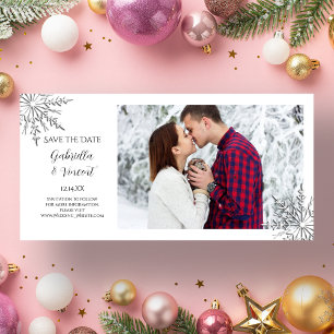Save The Date Flocon de neige Mariage d'hiver Enregistrer la dat