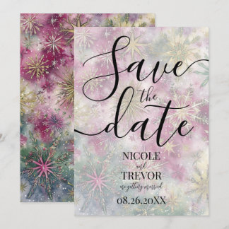 Save The Date Flocons de neige de célébration personnalisés Mari
