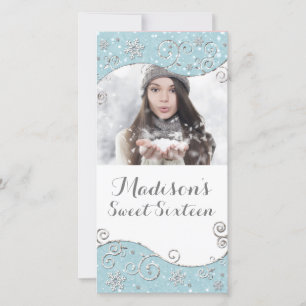 Save The Date Flocons de neige de merveille hivernale Photo spir