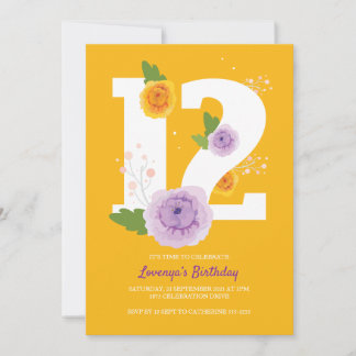 Save The Date Floral Aquarelle Printemps 12e fête d'anniversaire