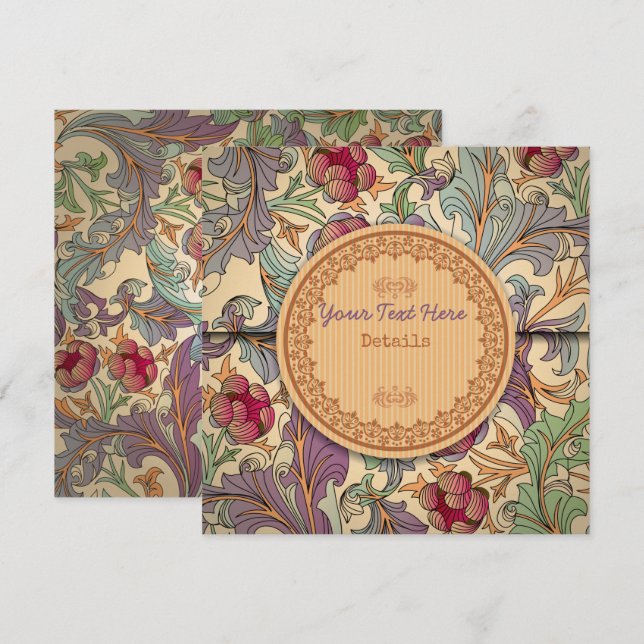 Save The Date Floral décoratif (Devant / Derrière)