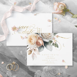 Save The Date Floral Drama Mariage Green ID1022