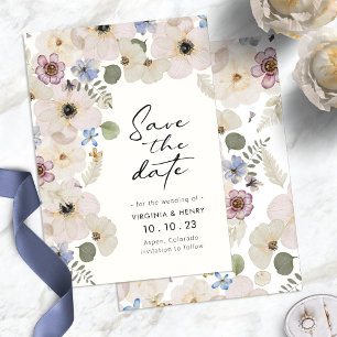 Save The Date Floral moderne