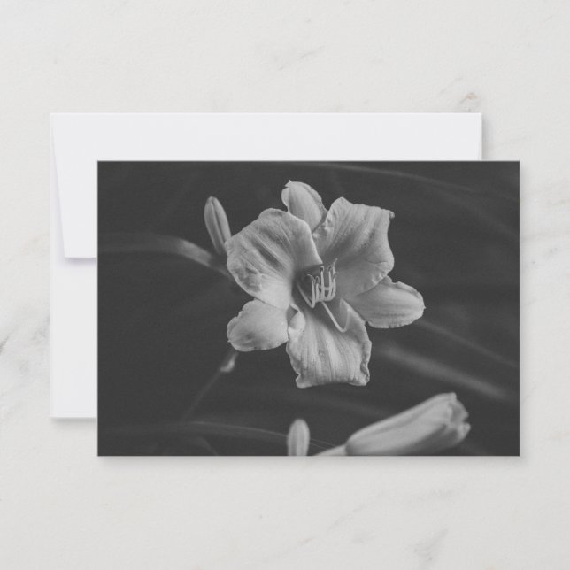Save The Date Floral Noir (Devant)