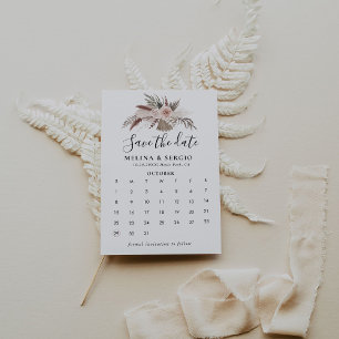 Save The Date Floral or Rose rustique Enregistrer le calendrier